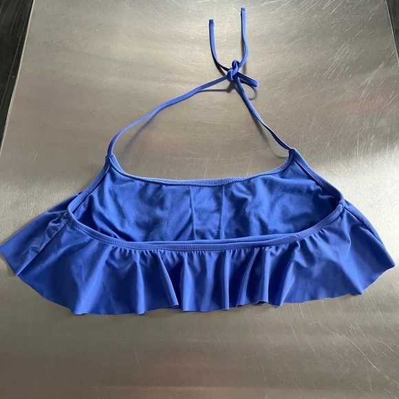 Blue Ruffled Bikini Top - Picture 4 of 4